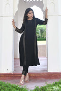 AAHELI DEJA BLACK KURTA-PANT SET